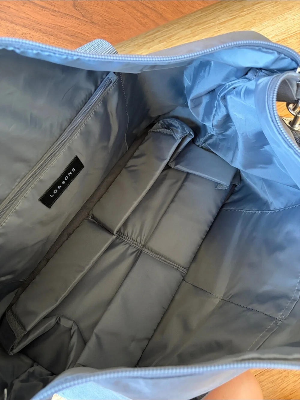 Lo & Sons Grey Catalina Weekender Tote Bag with Shoulder Strap & Shoe Storage